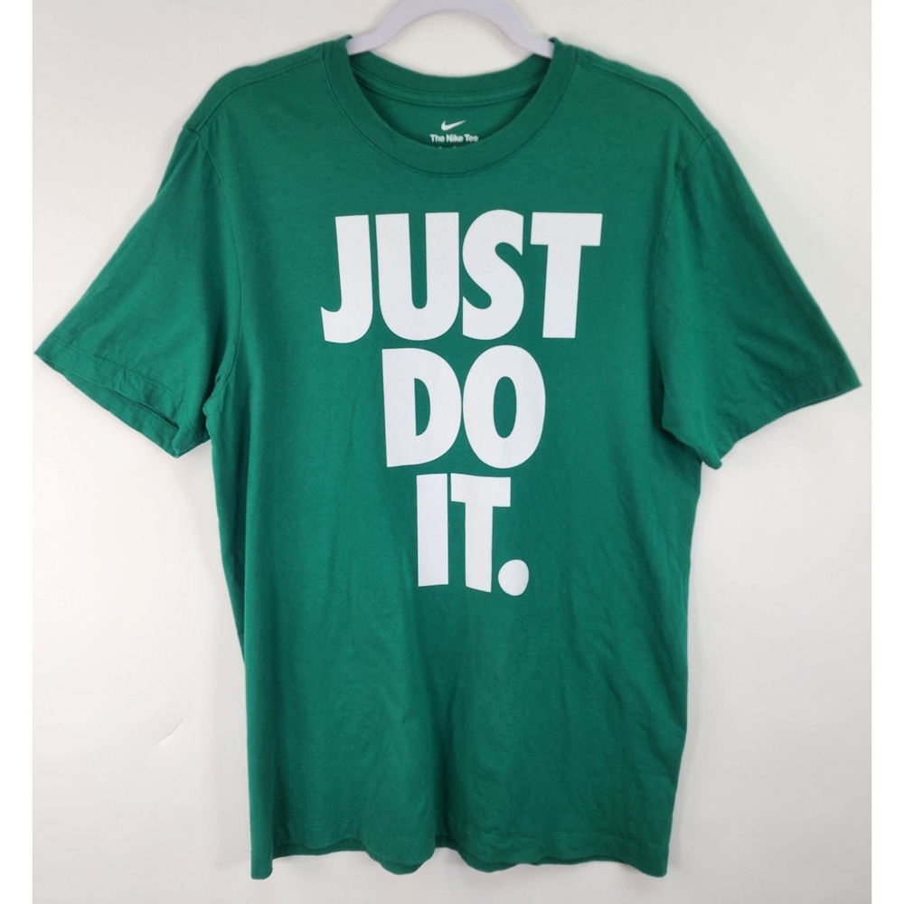 Nike The Nike Tee T-Shirt Women's M Green Short Sleeve Just Do It Athleisure